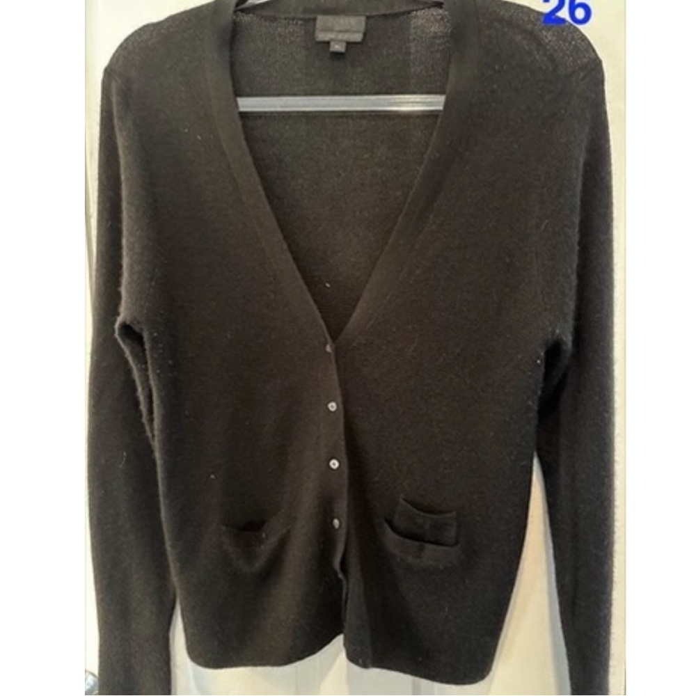 J. Crew Black Button-Up Cardigan collection sweater